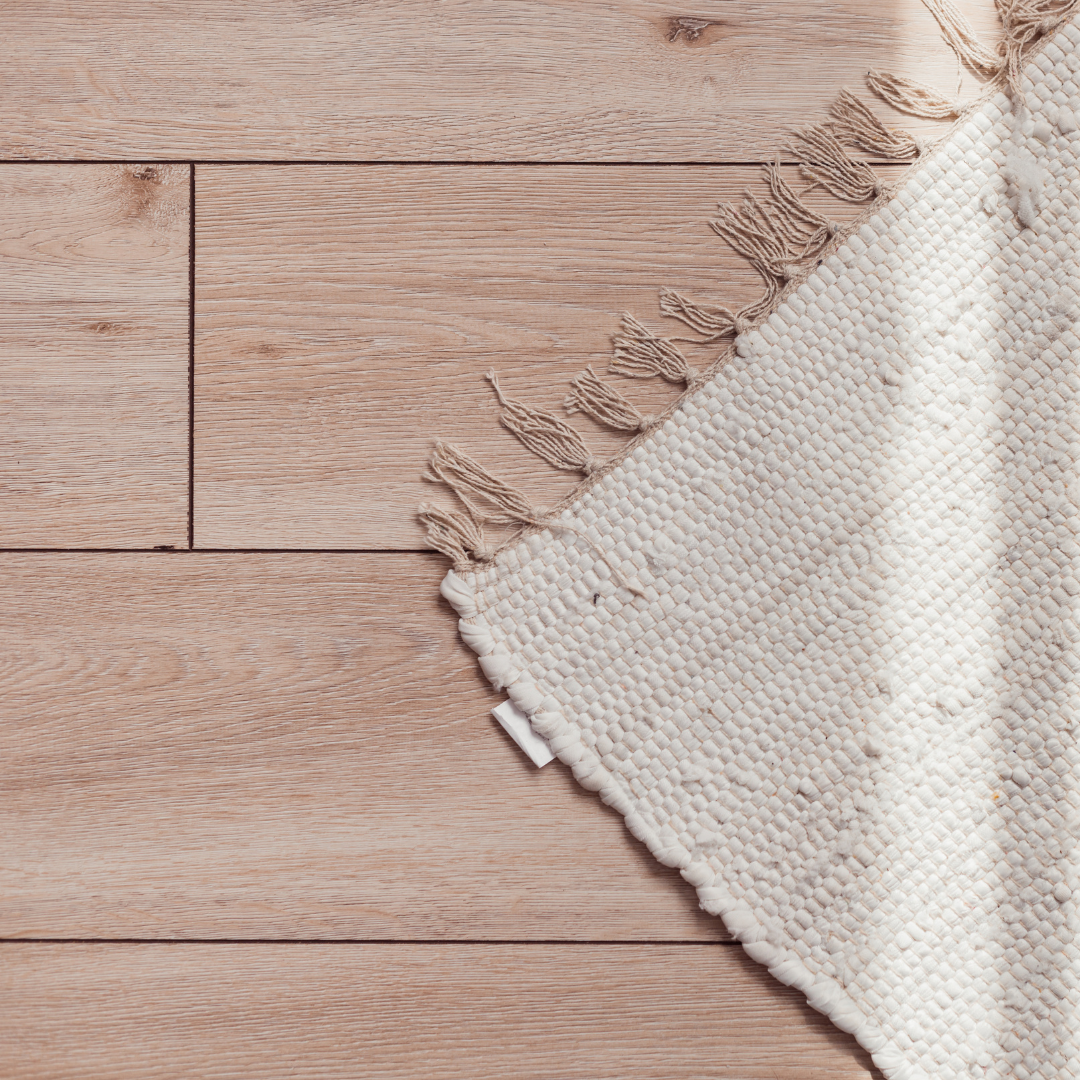 24 rug over flooring
